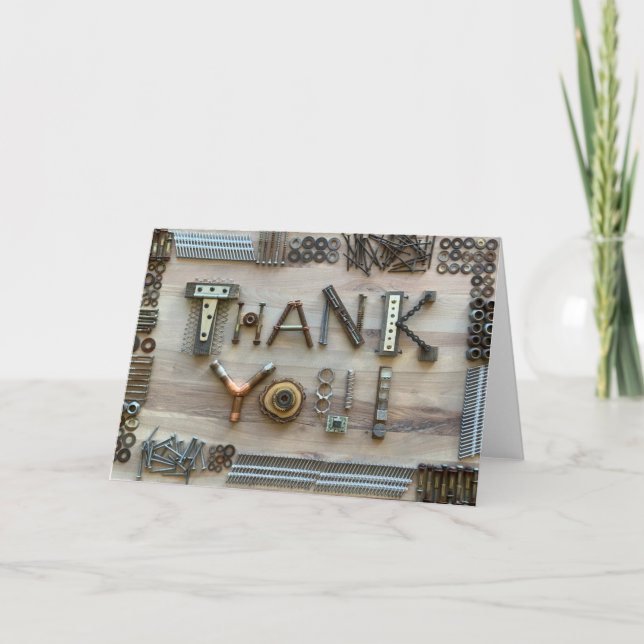 Carte photo Merci de construction (Devant)