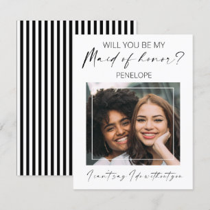 Carte Photo minimale   Serez-Vous Ma Fille D'Honneur ?