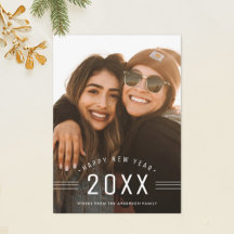 Carte photo minimaliste de bonne année