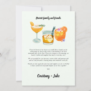 Carte photo minimaliste Mariage à cocktails de fru