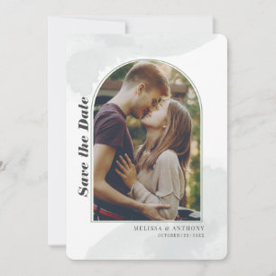 Carte Photo Moderne Blush Élégante Enregistrer La Date