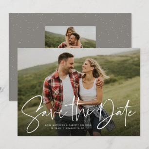 Carte photo moderne et tendance pour annoncer la d
