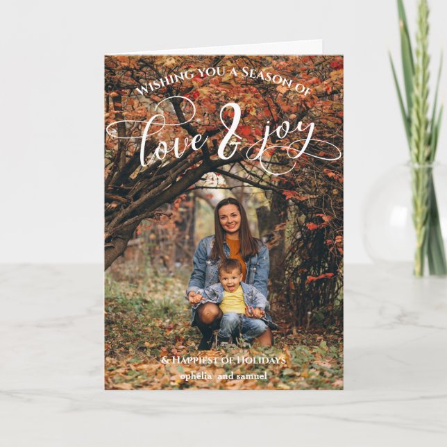 Carte Photo moderne Noël voeux (Devant)