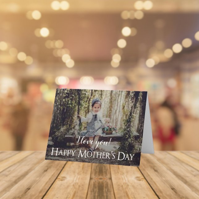Carte photo moderne pour la fête des mères (Modern Mothers Day Photo Card)