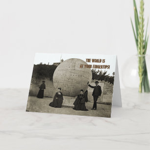 CARTE PHOTO MONDIALE DE LA SPHÈRE GLOBE DES ANNÉES 1890