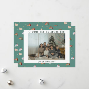 Carte photo Motif de la nativité