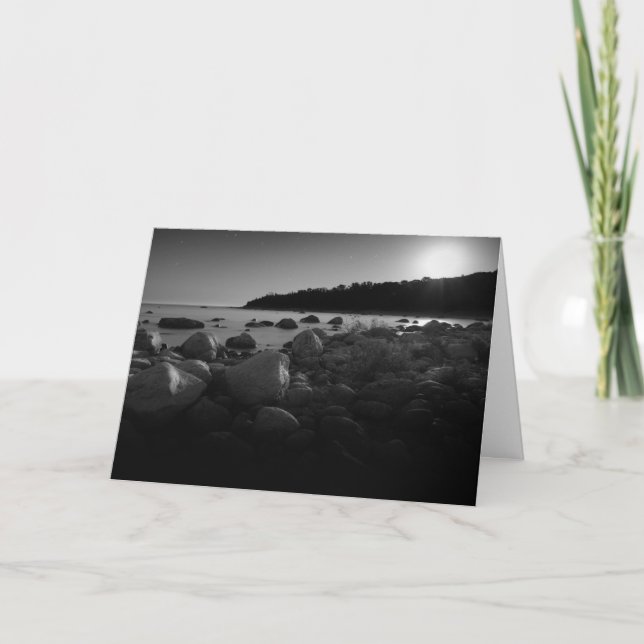 Carte photo noir et blanc de Moonlight Lake (Devant)