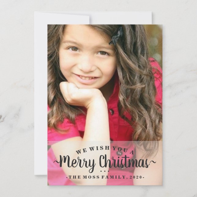 carte photo - Nous Vous Souhaitons Un Joyeux Noël (Devant)