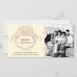 Carte photo ornemental Filigree de vacances