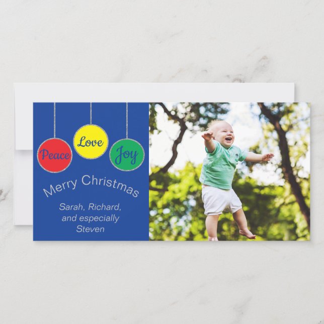 Carte photo "Ornements de Noël" (Devant)