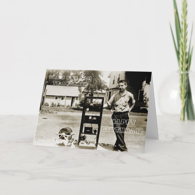 CARTE PHOTO PAR RADIO AMATEUR DE CODE MORSE D'OPÉRATEUR (Devant)