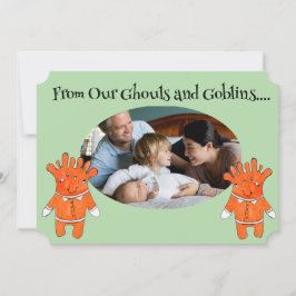 Carte Photo peinte à la main de Gouls et Goblins d'Hallo