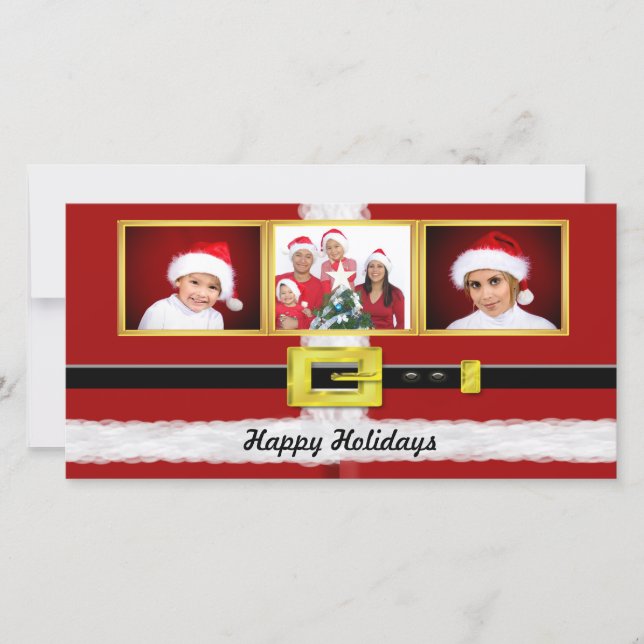 Carte photo père Noël Suit (Devant)
