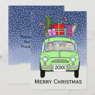 Carte photo personnalisable de Noël