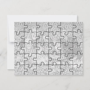 Carte Photo personnalisable "Faux" Puzzle Card-30 pièces
