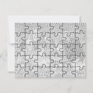 Carte Photo personnalisable "Faux" Puzzle Card-30 pièces