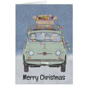 Carte photo personnalisable Retro Fiat 500