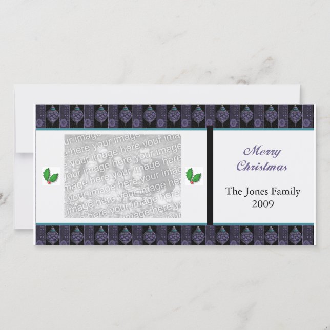 Carte photo personnalisé de Noël (Devant)