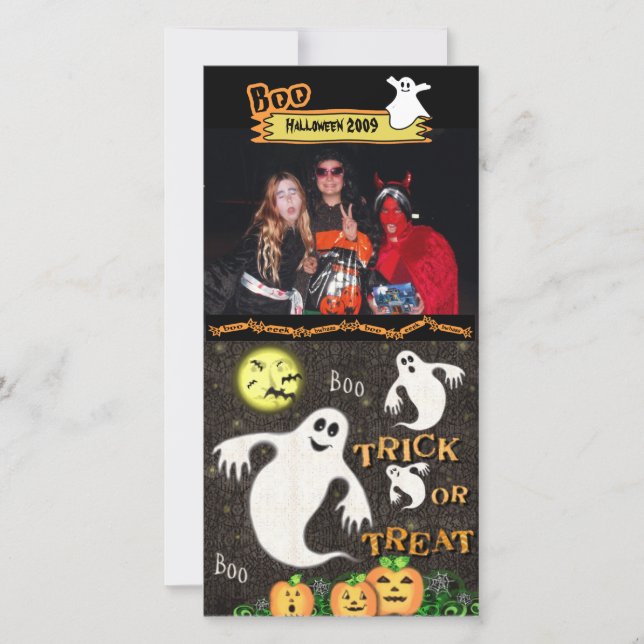 Carte photo personnalisé Halloween (Devant)