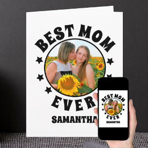 Carte Photo personnalisé Meilleure Maman du Monde pour l