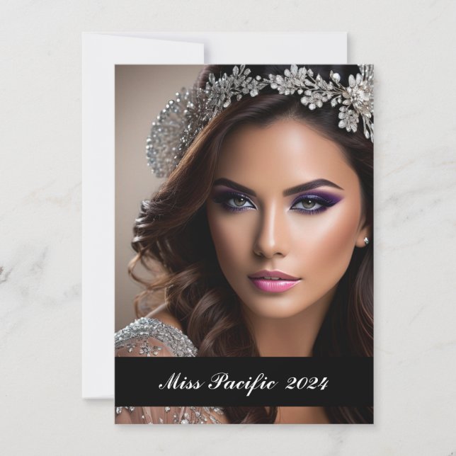 Carte photo personnalisé Pageant (Devant)