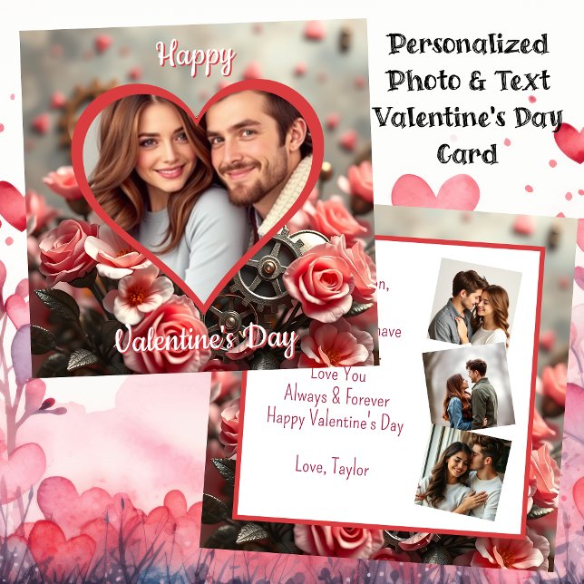 Carte Photo personnalisé | Saint-Valentin steampunk (Créateur téléchargé)