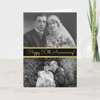Carte photo personnalisée 50e anniversaire