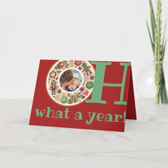 Carte Photo personnalisée Adieu 2020 Fêtes de Noël amusa (Devant)