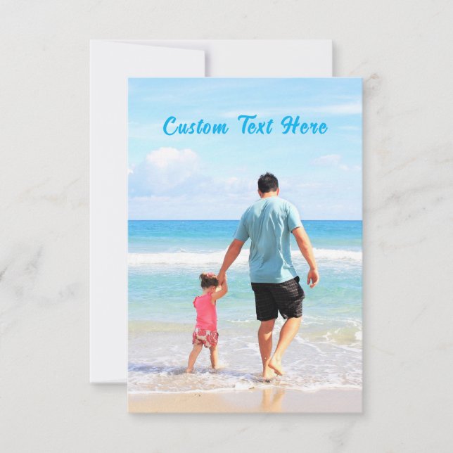 Carte photo personnalisée avec vos photos et texte (Devant)