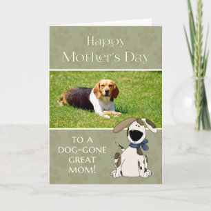 Carte Photo personnalisée de Dog on Mother's Day