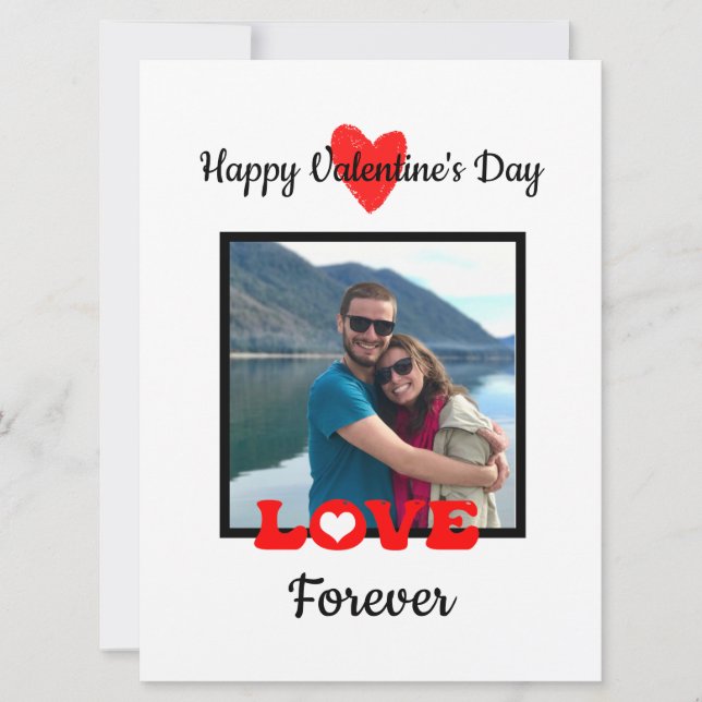 Carte photo personnalisée de la Saint-Valentin d'a (Devant)