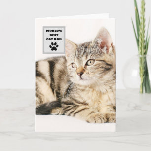 Carte Photo personnalisée du meilleur chat papa personna