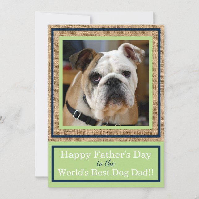 Carte Photo personnalisée du meilleur chien de fête des  (Devant)