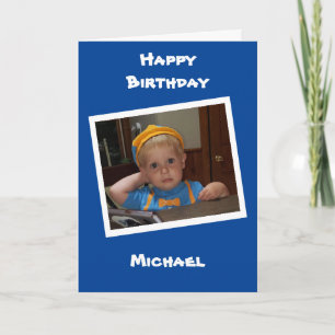 Carte Photo personnalisée et nom Anniversaire de l'enfan