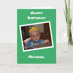 Carte Photo personnalisée et nom Anniversaire de l'enfan