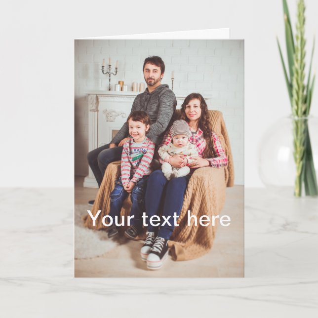 Carte Photo personnalisée et/ou texte (Devant)