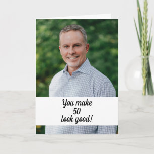 Carte Photo personnalisée Funny Brother 50e anniversaire