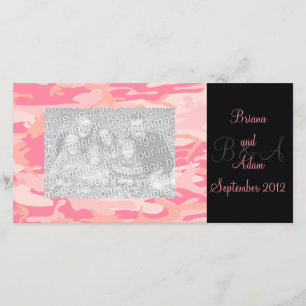 Carte photo personnalisée Hunter Girl Pink Camo Fr