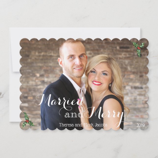 Carte Photo personnalisée Mariée et Joyeuse (Devant)