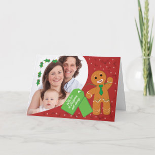 Carte Photo personnalisée Noël Homme en pain d'épices To