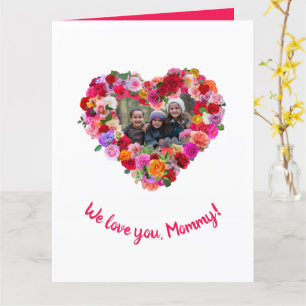 Carte Photo personnalisée pour la fête des mères Roses C