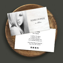 Carte photo photographique du salon de bois blanc
