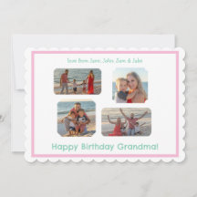 PHOTO Pink Border Scallop Anniversaire