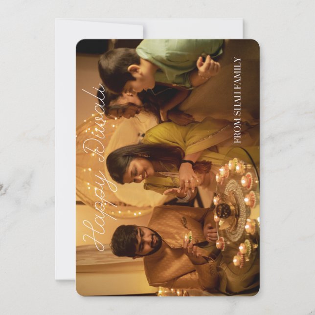 Carte photo plat Diwali (Devant)