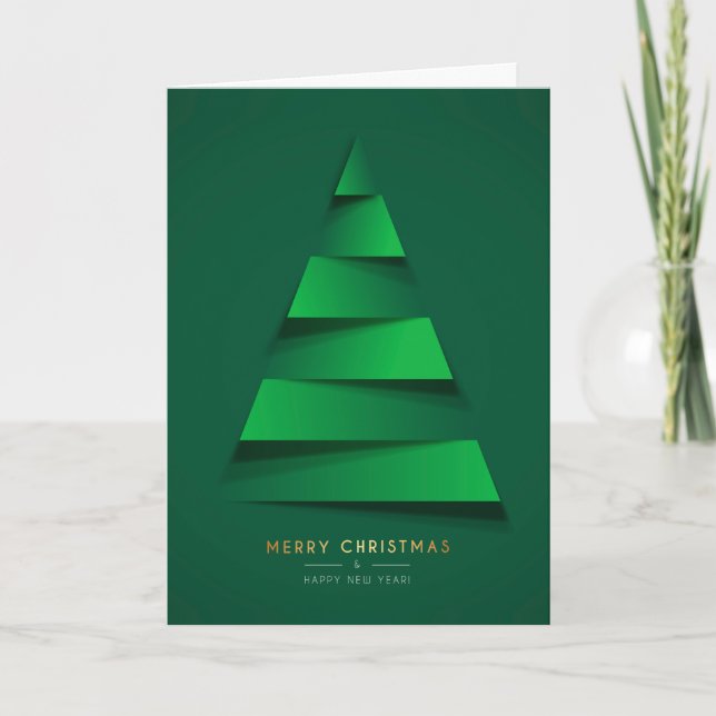 Carte photo plié de l'arbre de Noël (Devant)
