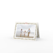 carte photo pliée traditionnelle de Noël avec moti