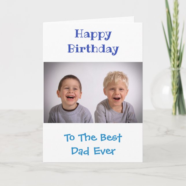 Carte Photo pour enfants de papa le meilleur au monde (Devant)