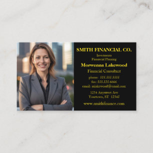 Carte photo professionnelle Gold et Black