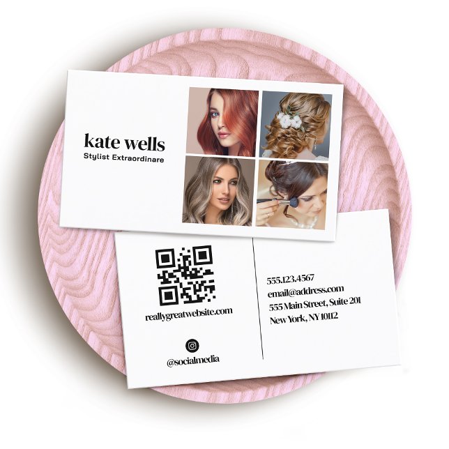 Carte photo QR de réseau de médias sociaux moderne (Créateur téléchargé)