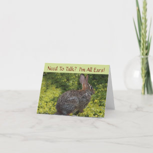 CARTE "PHOTO RABBIT /NÉCESSITÉ DE PARLER, JE SUIS TOUS O